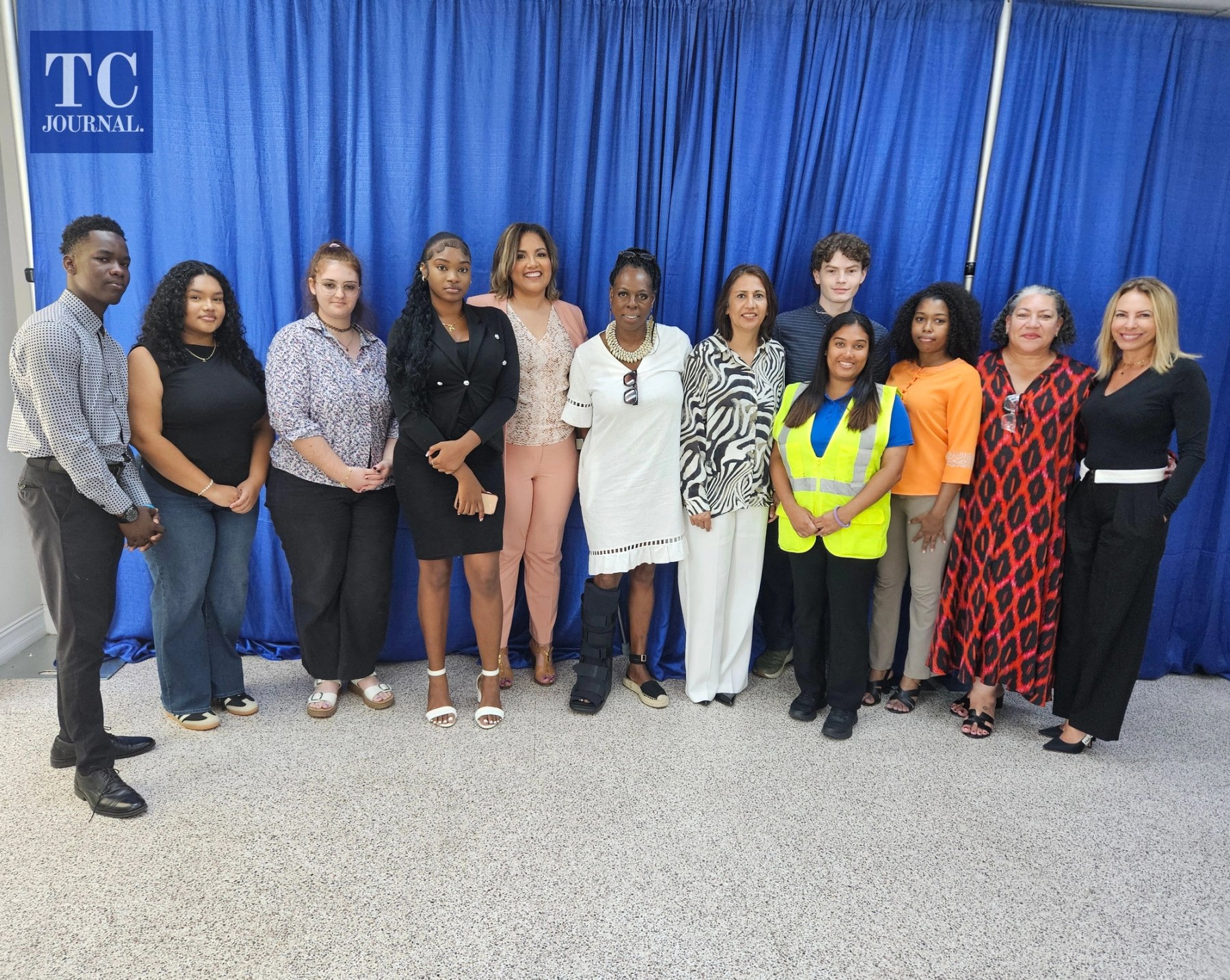 Young Caymanians, Foundation representatives and visiting advocates gathered at UCCI.